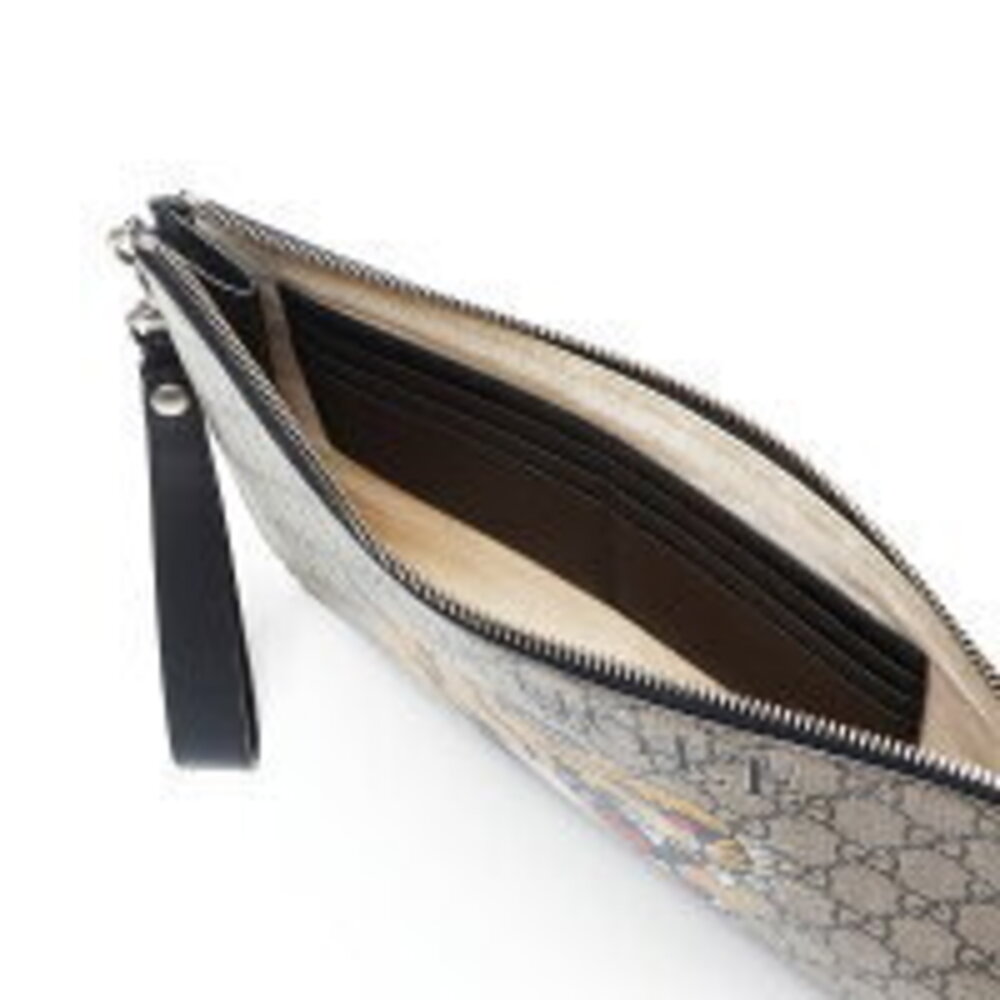 Gucci GG Supreme Tiger Clutch Bag Beige - Picture 11 of 11